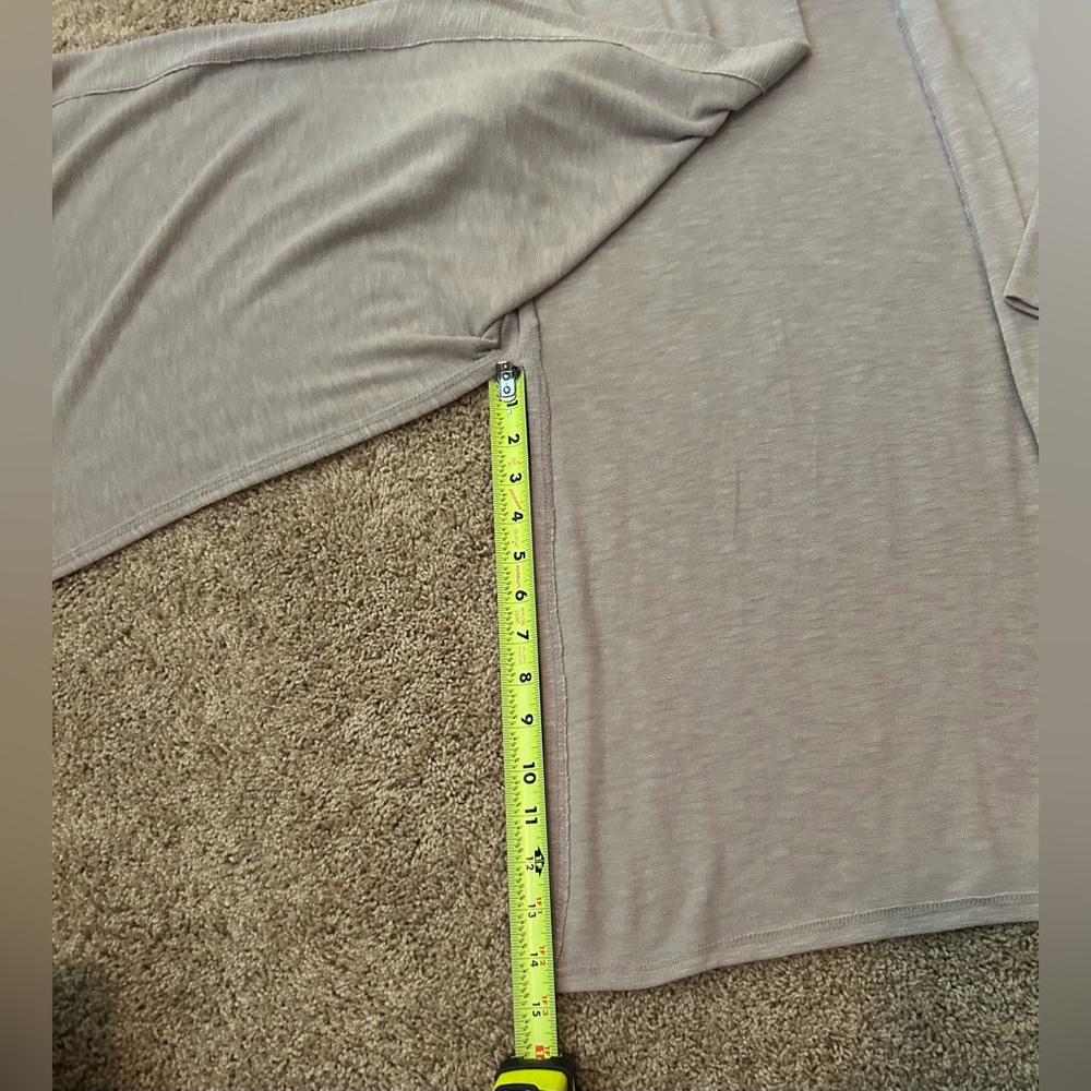 NWT Laila Jayde Light/Stitch Fix Grey Long Hooded Open Duster/ Cardigan, Size S - Picture 11 of 16